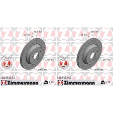 2x ZIMMERMANN SPORT BREMSSCHEIBEN 300mm GELOCHT HINTEN passend f&uuml;r MERCEDES S-KL