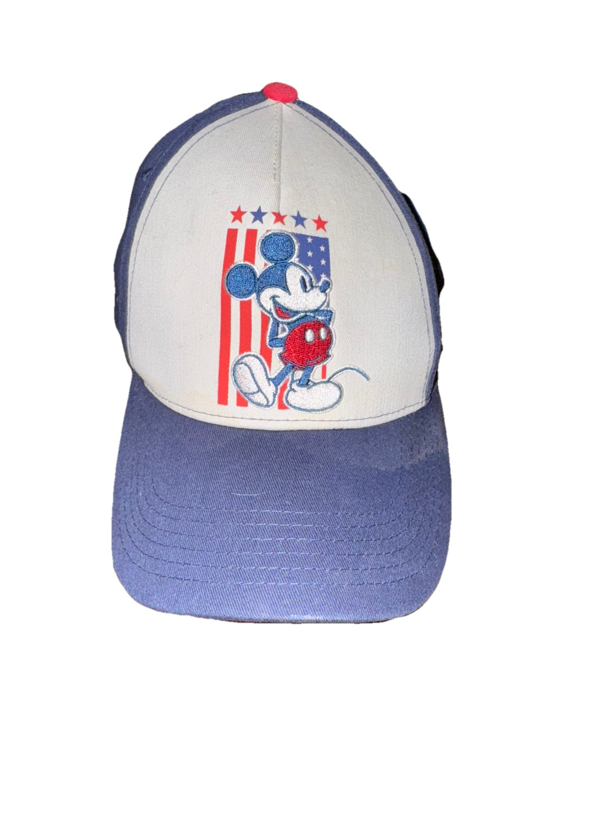 Disney Men Cap Hat 00S Vintage Mickey Mouse Two -Tone Navy White F
