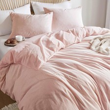 Linen Duvet Cover Set King Size, Textured French Flax Linen