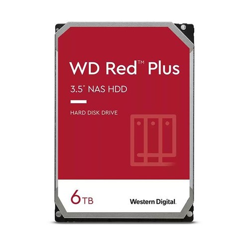 Western Digital Red Plus 6TB SATA III 3.5" 5400 RPM NAS Hard Drive (WD60EFPX)