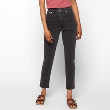 Madewell the perfect vintage jeans high rise tapered dark gray black 31