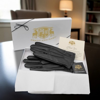Chairman Lambskin Cashmere-Lined Touchscreen Gloves Gift Box by Pratt and Hart