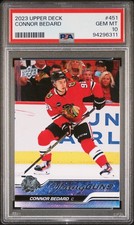 2023 UPPER DECK SERIES 2 #451 CONNOR BEDARD YOUNG GUNS RC ROOKIE PSA 10