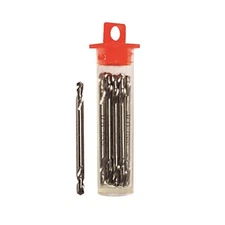 AES Industries 221 1/8" Double-Ended High-Speed Steel Stubby Drill Bits, 12-Pack