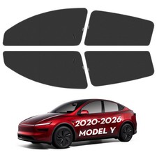 KUNIST 4PCS Side Window Shades for Tesla Model Y Juniper Static Cling 