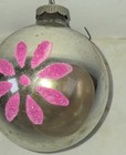 Vintage Mercury Glass JUMBO Shiny Brite Corning Christmas Mica Flower Ornament — photo 4