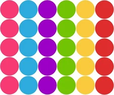 Outus 30 Pieces 6 Inch Classroom Floor Bright Dot Style, Classic Color 