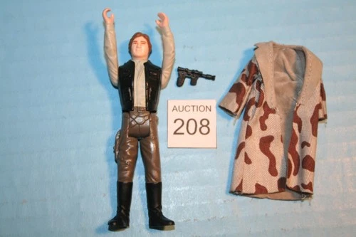 #208 VINTAGE STAR WARS LOOSE FIGURES HAN SOLO ENDOR COMPLETE LFL 84 KENNER
