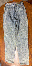 WOMENS USED VINTAGE 80S 90S LEE ACID WASH HI RISE DENIM JEANS SIZE 10
