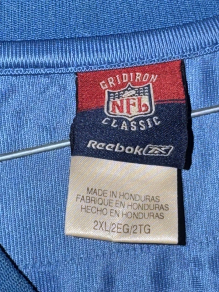 Camiseta deportiva NFL Detroit Lions Barry Sanders #20 Reebok Throwback Classics talla XXL Foto 4 de 4