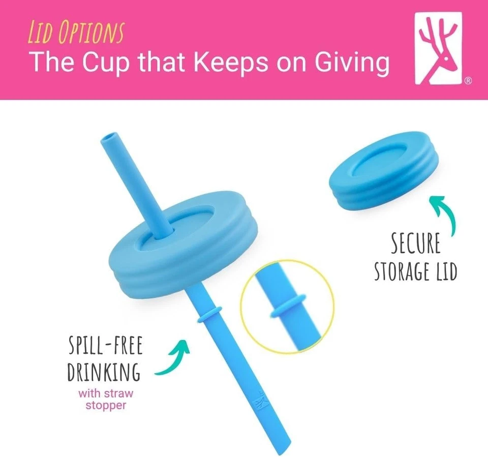 10oz Stainless Steel Kids Drinking Cups with Lids, Straws | 4 Pack - image 4 of 4