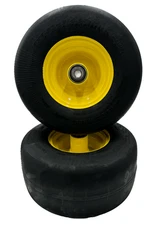 Set of 2 - 13x6.50-6 Flat Free 5/8 Axle Wheel - Compatible with TCA19309