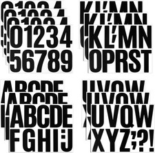 13 Blatt Buchstaben Zahlen Aufkleber 10Cm, Große Selbstklebend Alphabet Nummer A