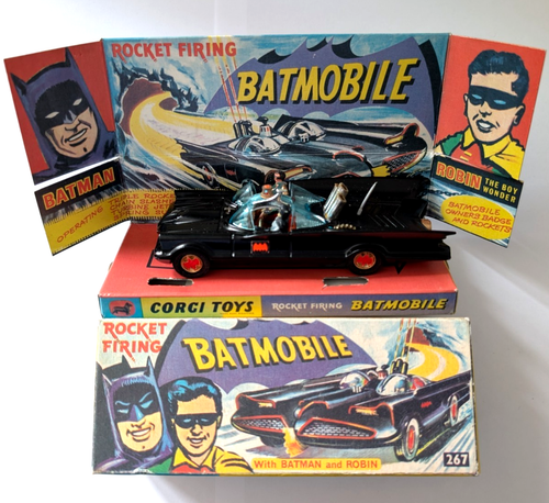 Corgi Toys 267 Batmobile Avec Batman Et Robin – Échelle 1:43 (occasion, Sans Boîte)