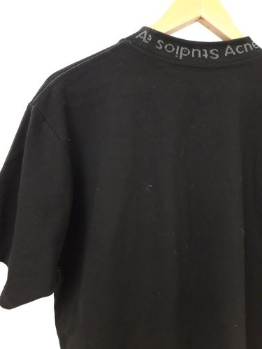 ACNE STUDIOS Men's UK Medium Black Monogram High Neck Thick T-Shirt Pre - Loved - Picture 8 of 9