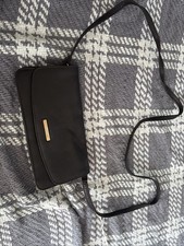 Claire Langford black handbag removable strap small clutch bag