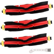 3 Pack Roborock Main Brushes Replacement Parts - 3 Pack, Red, Yellow, Black