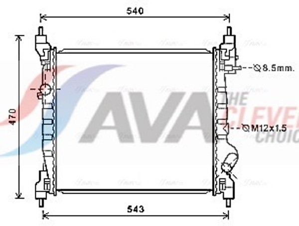 AVA Clever Choice MotorküHler WasserküHler DWA2141 FüR Spark Chevrolet M300 LPG-image