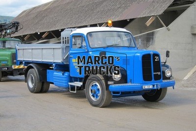 LKW Foto Saurer 5D Kipper Schweiz blau VON AYX S.A. TRANSPORTS Peseux -21 #i3bg