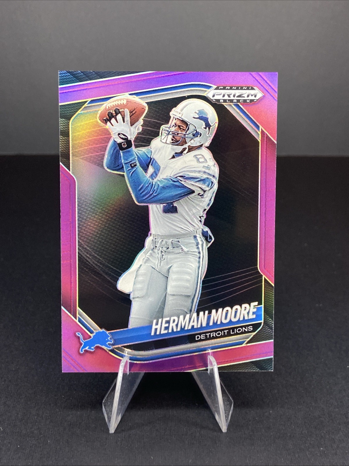 2025 Panini Prizm Black #57 Herman Moore #15/99 Purple Prizm