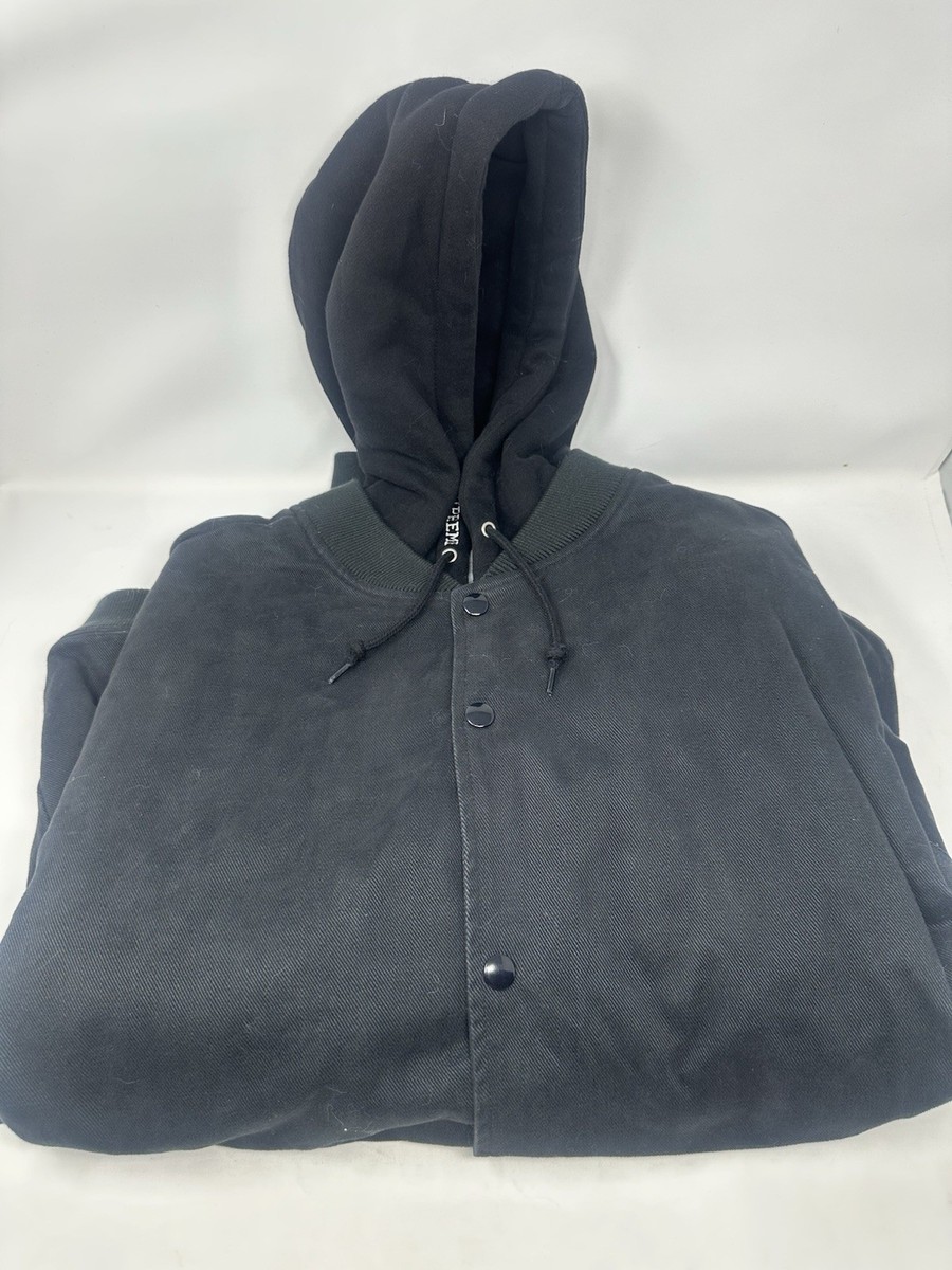 ジャケット・アウター Supreme Hooded Twill Varsity Jacket M Supreme Hooded Twill Varsity Jacket Black Men's - SS22 - US