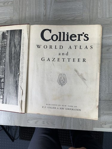 Vintage 1939 Collier’s World Atlas and Gazetteer Large Hardcover Book - Picture 7 of 20