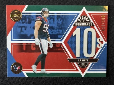 2022 Panini Legacy J.J. Watt Decade of Dominance #DD-20 Green Texans /100