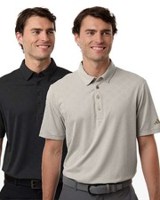 Adidas Men's Ultimate365 Jacquard Polo - A2014, golf shirts,