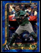 2025 Topps Chrome Sapphire Shea Langeliers #58 Oakland Athletics