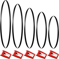 5 Pieces Turntable Belt with 5 Record Player Needle, Replacement Black