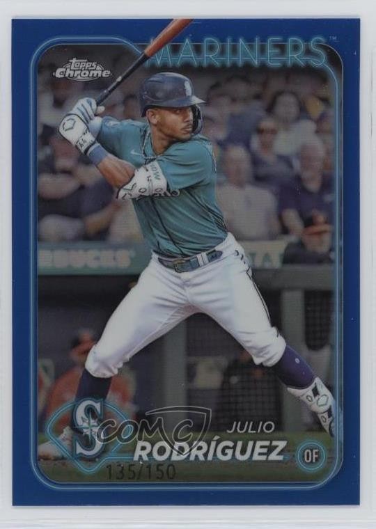 2024 Topps Chrome Blue Refractor 135/150 Julio Rodriguez Rodríguez #300 00a4