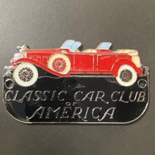 Classic Car Club Of America Vintage Red Convertible Metal Badge Pin