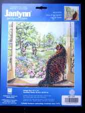 2006 VIEW OF THE GARDEN Kitty in the Window Counted Cross Stitch Kit