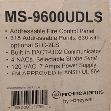 Honeywell FireLite MS-9600UDLS Fire Alarm Control Panel - SAME DAY SHIPPING