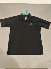 VERTX Polo Shirt Men Large Black Coldblack F1 VTX4000P Short Sleeve Work Cooling