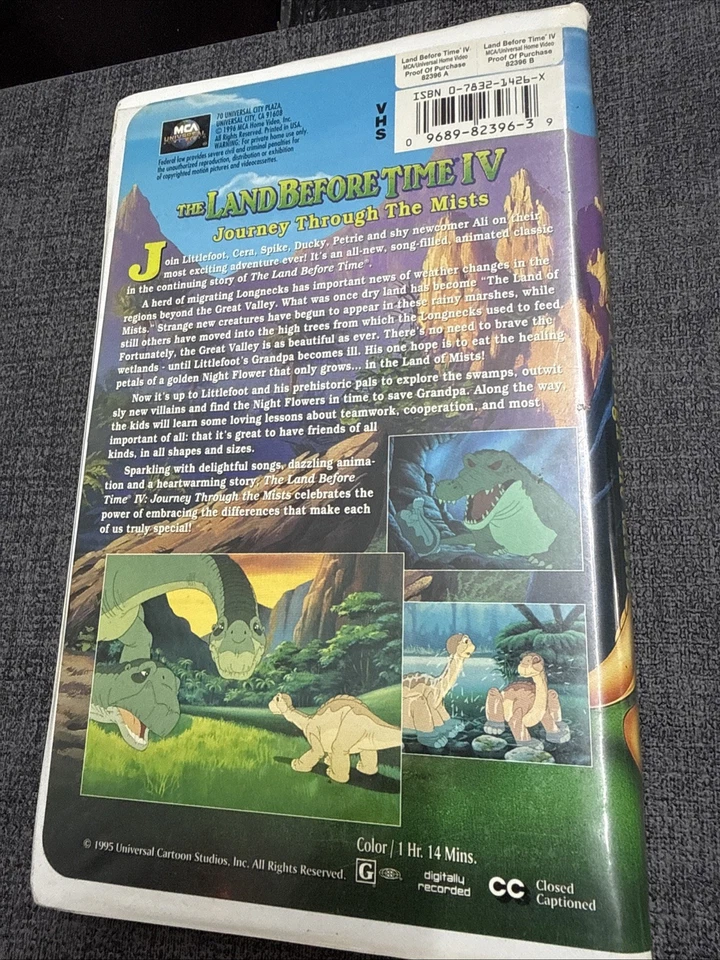 The Land Before Time IV: Journey Through the Mists (VHS, 1996, Clamshell) - Image 2 of 3