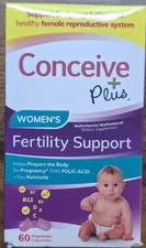Conceive Plus Fertility Supplement for Women Vitamins for Conception Exp 12/2025