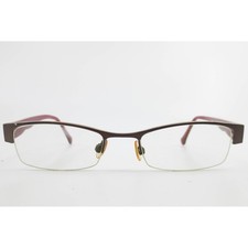 Charmant Nodoka ND10165 BR Brown Burgundy Semi Rimless Eyeglasses 49-19-145