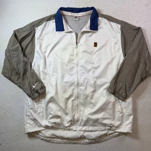 Nike Andre Agassi Jacket Full Zip Tennis Challenge Court 90s Windbreaker Size XL video thumbnail