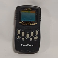 Excalibur Casino Calculator 5 in 1 Electronic LCD Dual Side Handheld Game WORKS