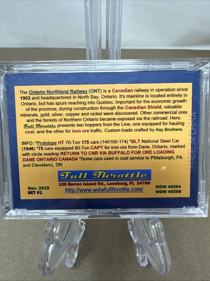 Full Throttle Z Scale, Ontario Northland Hopper Open 40’ Offset 70-ton - Image 2 of 4