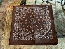 Vintage Brown 21  Bandana Hav-A-Hank Handkerchief USA Made