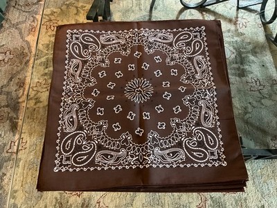 Vintage Brown 21  Bandana Hav-A-Hank Handkerchief USA Made