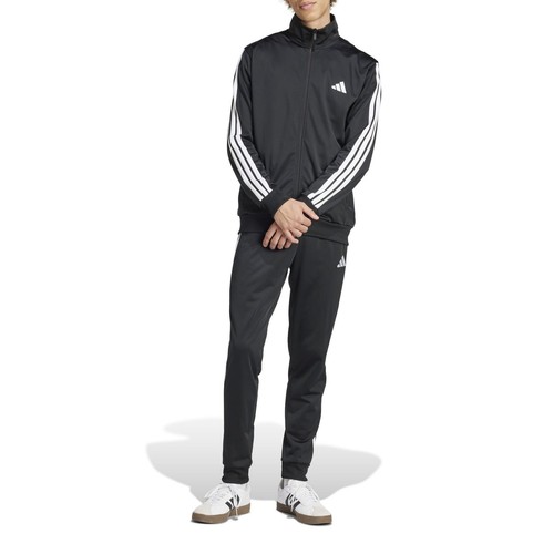 Adidas Herren Anzug Sportswear Basic 3-Stripes Tricot Schwarz Code JI8858 - Bild 1 von 6