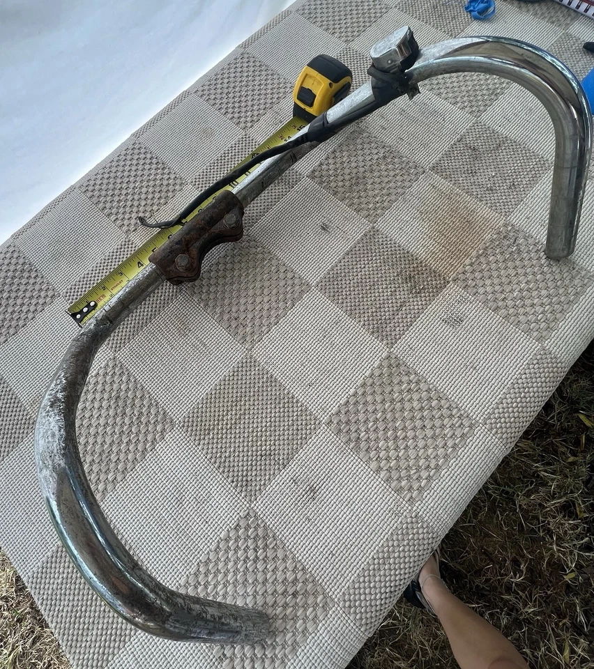 Harley Vintage Chopper Pullback Buckhorn Handlebars 2 Piece Shovelhead Panhead - Image 4 of 4