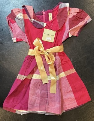 Burberry London Toddler Size M Pink Plaid Dress - A0023