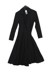 Uniqlo Wrap Midi Dress S in Black