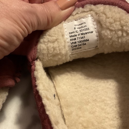 LL Bean Damen Indoor Outdoor Wildleder Hausschuhe Fleece gefüttert Berg Mokassins 8 - Bild 8 von 10
