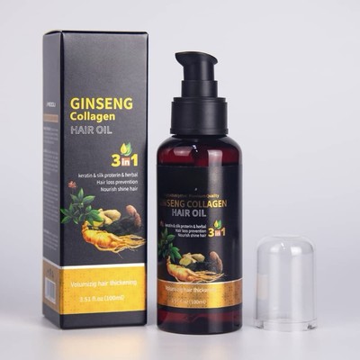Collagen Ginseng Hair Oil Keratin Silk proterin and herbal hair Growth Oil