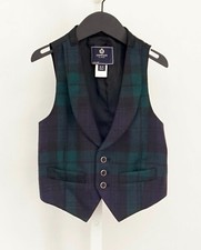 NWOT J Crew Crewcuts New York Boys' Black/Green Wool Vest Size 4-5